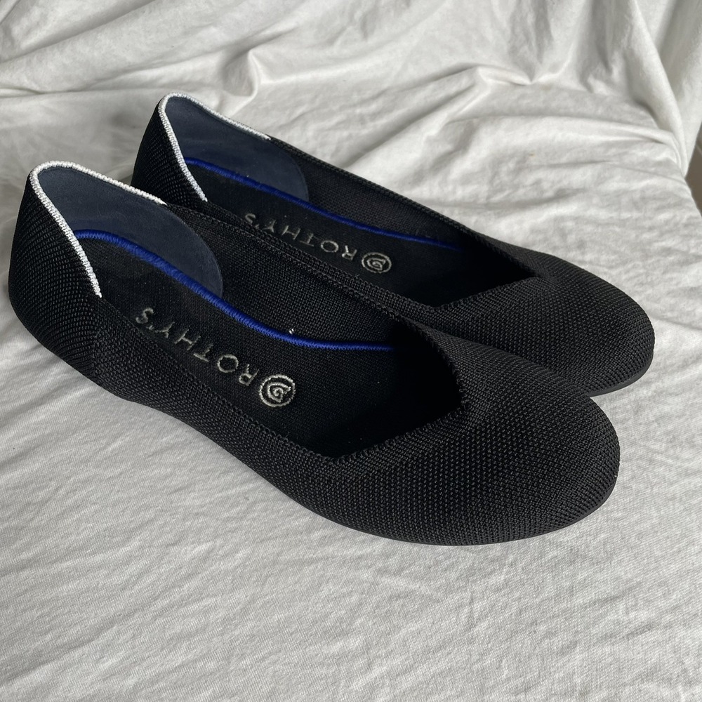 Rothy's The Flat in Black‎ Solid Size 9